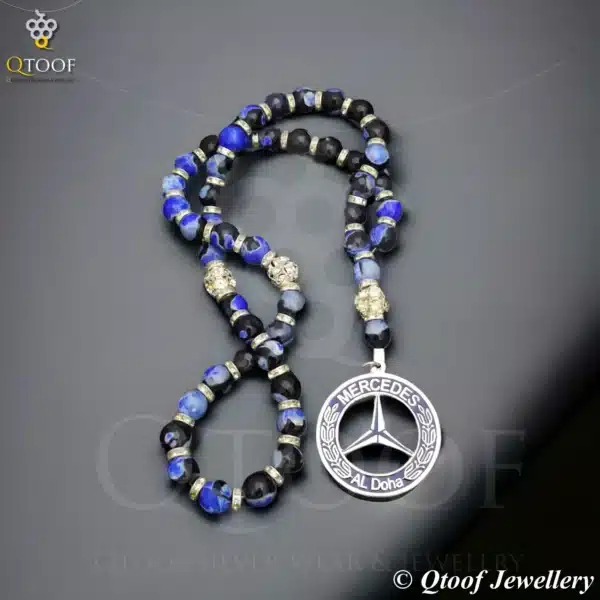 سبحة عقيق مميز ازرق